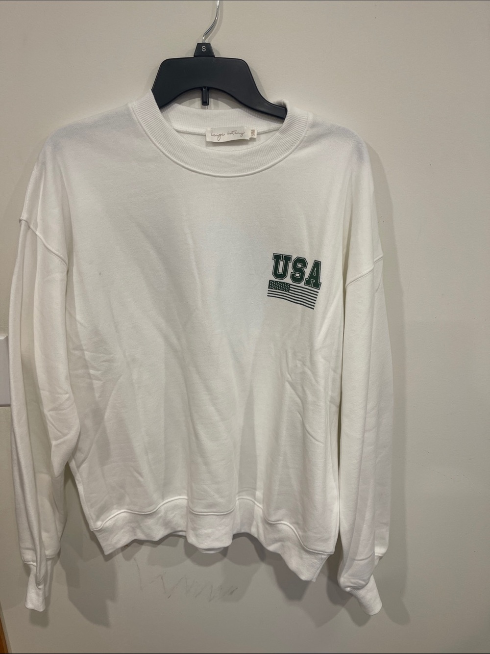 White USA Graphic Sweatshirt